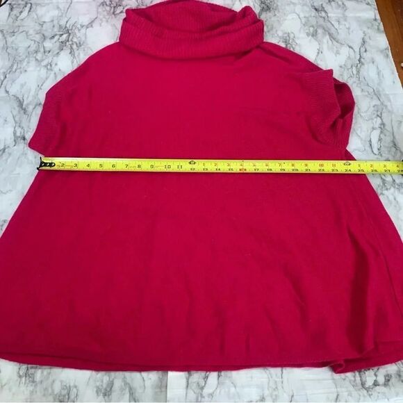 Vince 100% Cashmere Oversized Cowl Neck Sweater size Large Hot Pink - Picture 6 of 7